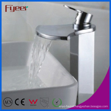 Fyeer High Arc Big Spout Waterfall Basin Water Tap (Q3005H)